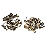 100Pcs Bulk Double Cap Rivets 8x10mm for Leather, DIY Craft, Bag, Shoes Repairs, Pet Collar (Color :...