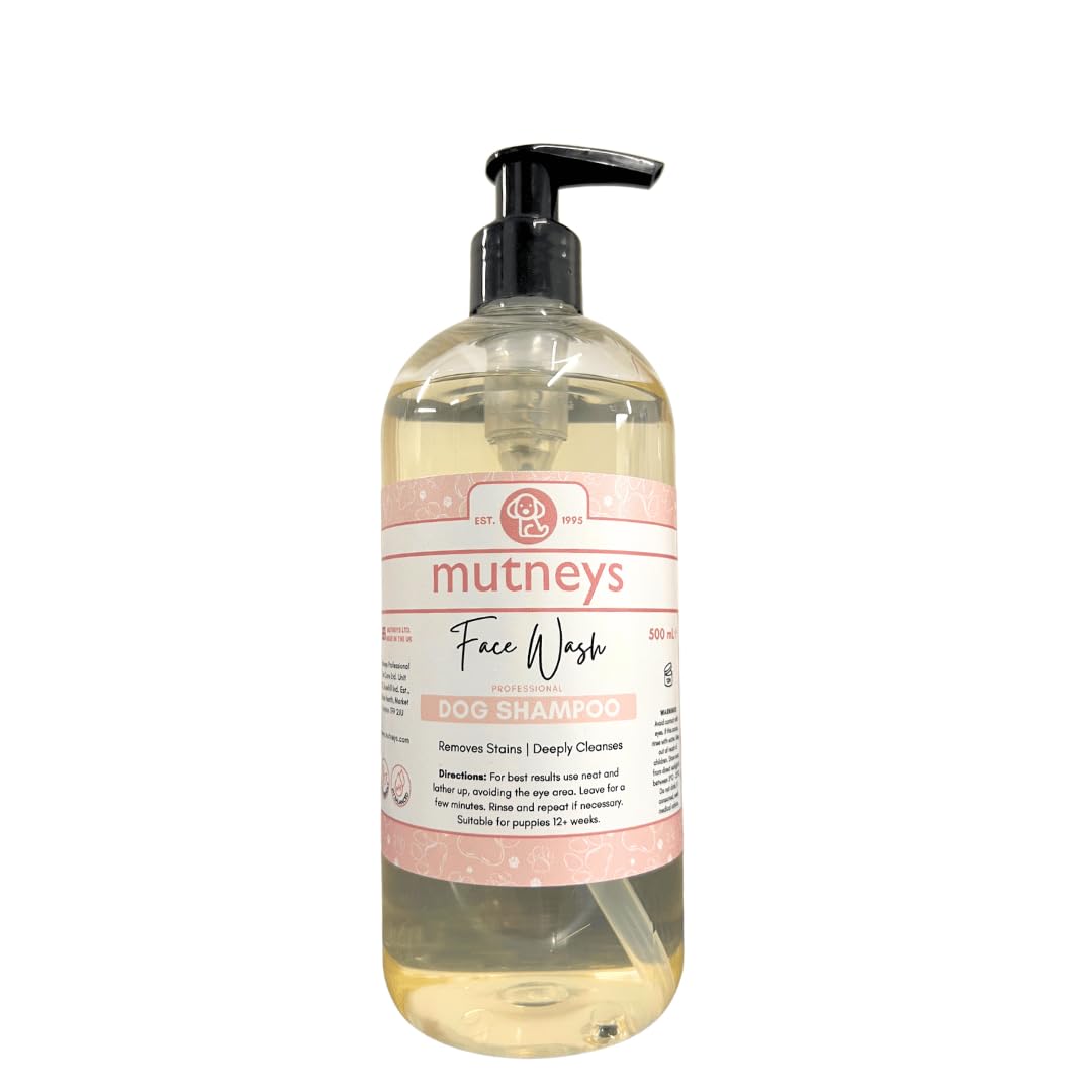 Mutneys Face Wash Removes Stains | Deeply Cleanses | For All Breeds and Coats | 500ml