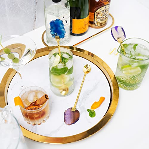 Wanda Living Barlöffel, Cocktailrührer, langer Löffel. Handgemacht aus goldfarbenem Edelstahl, Cocktail-Rührlöffel mit… - Image 6