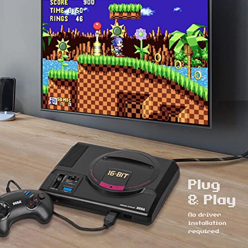 Image of TNP Genesis RGB /RGBs Adapter Cable Connector, Compatible with Sega Genesis 1 or for Sega Mega Drive 1 Game Consoles for RGB /RGBS Supported Monitors with BNC Connectors