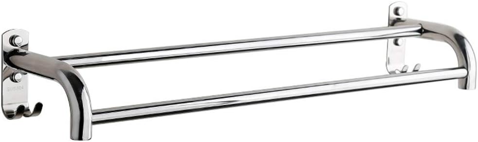 タオルバー タオルラック タオルバー バスルーム ステンレススチール タオルレール 壁取り付け 穴あき シングルポール 40cm (