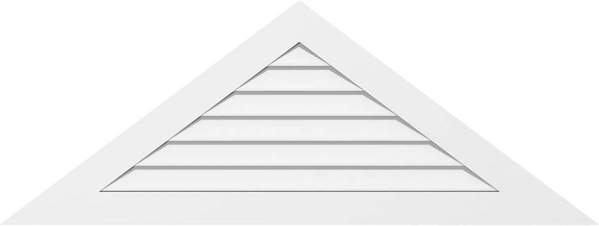 Ekena Millwork GVPTR32X1601SN Triangle Surface Mount PVC Gable Vent, Factory Primed White