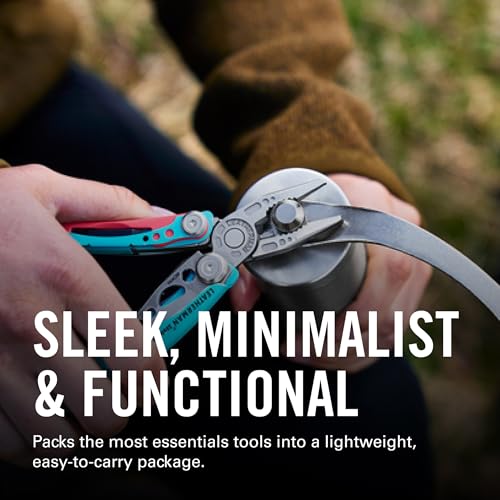 Image of LEATHERMAN, Skeletool CX, 7-in-1 Lightweight, Minimalist Multi-Tool for Everyday Carry (EDC), Home, Garden & Outdoors, Paradise Blue
