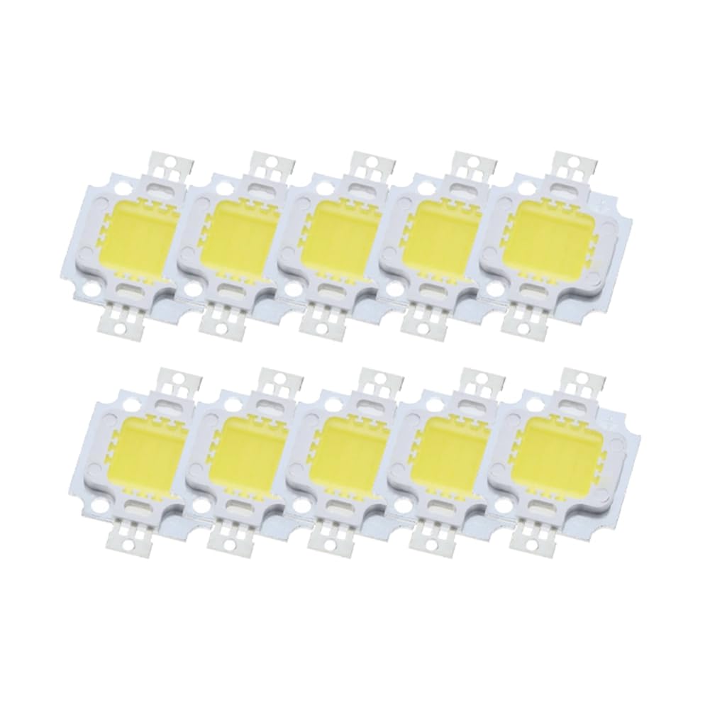 CTRLZS Warm White/White 10W LED Chip Bulb 10pcs 10w for Flood Light Lamp Light High Power White
