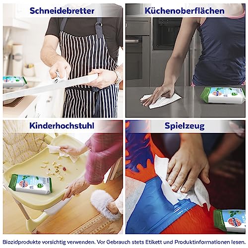 Sagrotan Hygienereinigungstücher – Für die praktische Reinigung und Desinfektion von Oberflächen – 5 x 60 Feuchttücher in wiederverschließbarer Verpackung – Bild 6