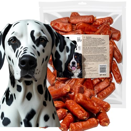 Mr. Pretzel Hundeleckerli 500g - Zarte Kaninchen-Würstchen, 85% Kaninchen - Proteinreicher Hundesnack für Training & Belohnung - Getreidefrei, Hypoallergen, Ohne künstliche Zusätze - für alle Hunde