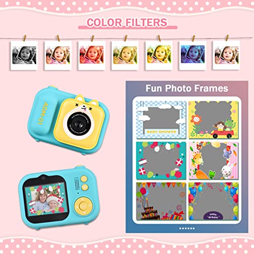 Câmera digital infantil 1080p mini câmera de vídeo para crianças 48mp tela ips de 2,4 polegadas bate