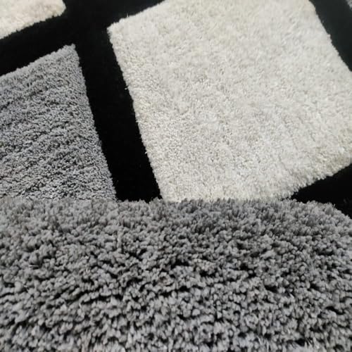 Image of Shaggy Rug for Bedroom Living Room 3X5 FEET Fluffy Plush Area Carpet with Non Slip Backing, Modern Cozy Floor Rug for Home Decor and Comfort (Multicolour)