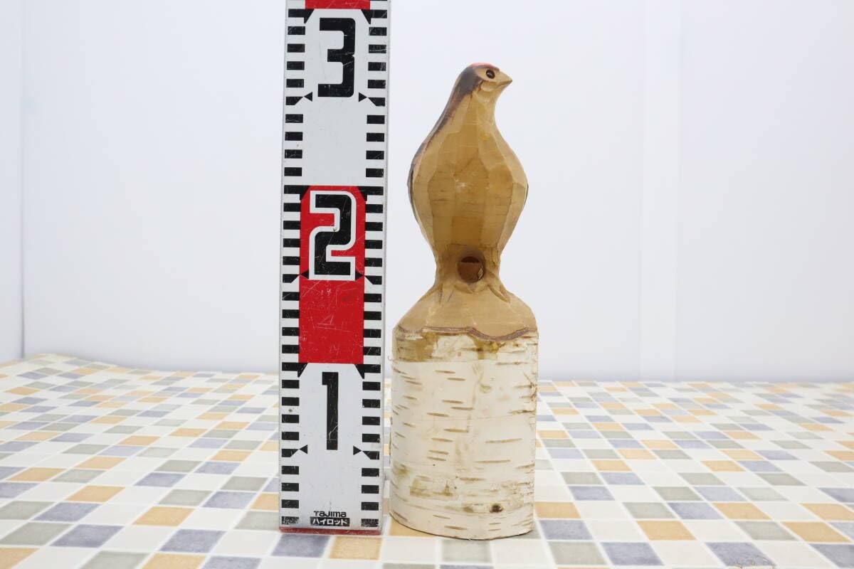 Amazon.co.jp: ｜雷鳥ライチョウ木彫り｜木工工芸品｜玄関飾り和風置物