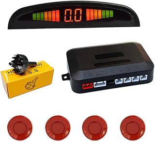 Sensor de estacionamento de carro, sistema de radar de ré traseiro com 4 sensores, alarme de LED sem fio, reverso de reserva, 5 cores