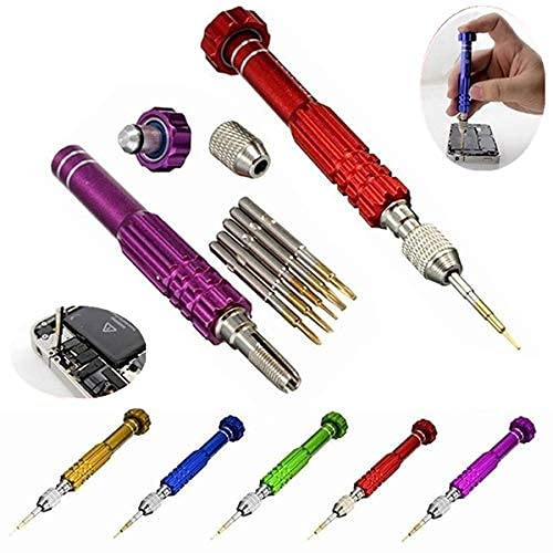 Image of Generic Open Small Devises With 5 in 1 Tool Screwdriver Set For Mobiles Repairing, Tablets, Laptops, Smartphones, Watches, Toys, Glasses & Other All Small Electronic Devices (Color May Vary)