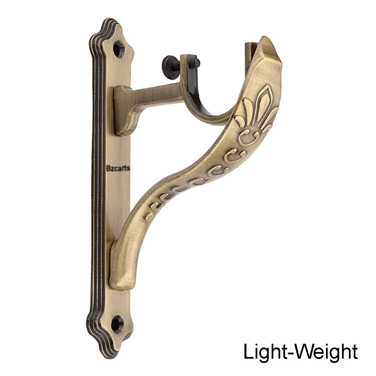 Bzcarts Antique Finish Designer Heavy Curtain Supports for Door and Window Curtain Brackets Set/Holder for One Inch Rod (Antique Finish -Pack of 4) 4