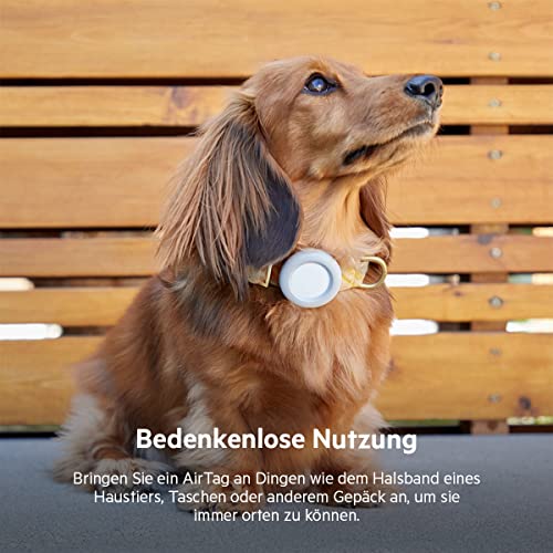 Belkin Apple AirTag Hülle mit Clip, Secure Holder Schutzhülle mit Schlüsselanhänger, Schlüsselring, Zubehör mit Kratzschutz – Hellgrau