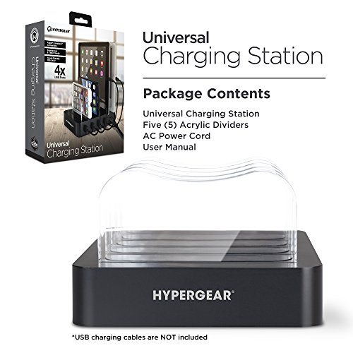 Hypergear Universal Charging/Docking Station [4-Usb Ports] Compatible For Iphone 14/13/12/Pro/Pro Max, Galaxy S23/S22/S21, Note20 & More [Black] 14207 #TOP6
