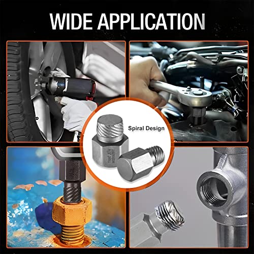 Xewea 25Pcs Screw Extractor Set Hex Head Multi-Spline Easy Out Bolt Extractor Set, Chrome Molybdenum Alloy Steel Rounded Bolt Remover #TOP4
