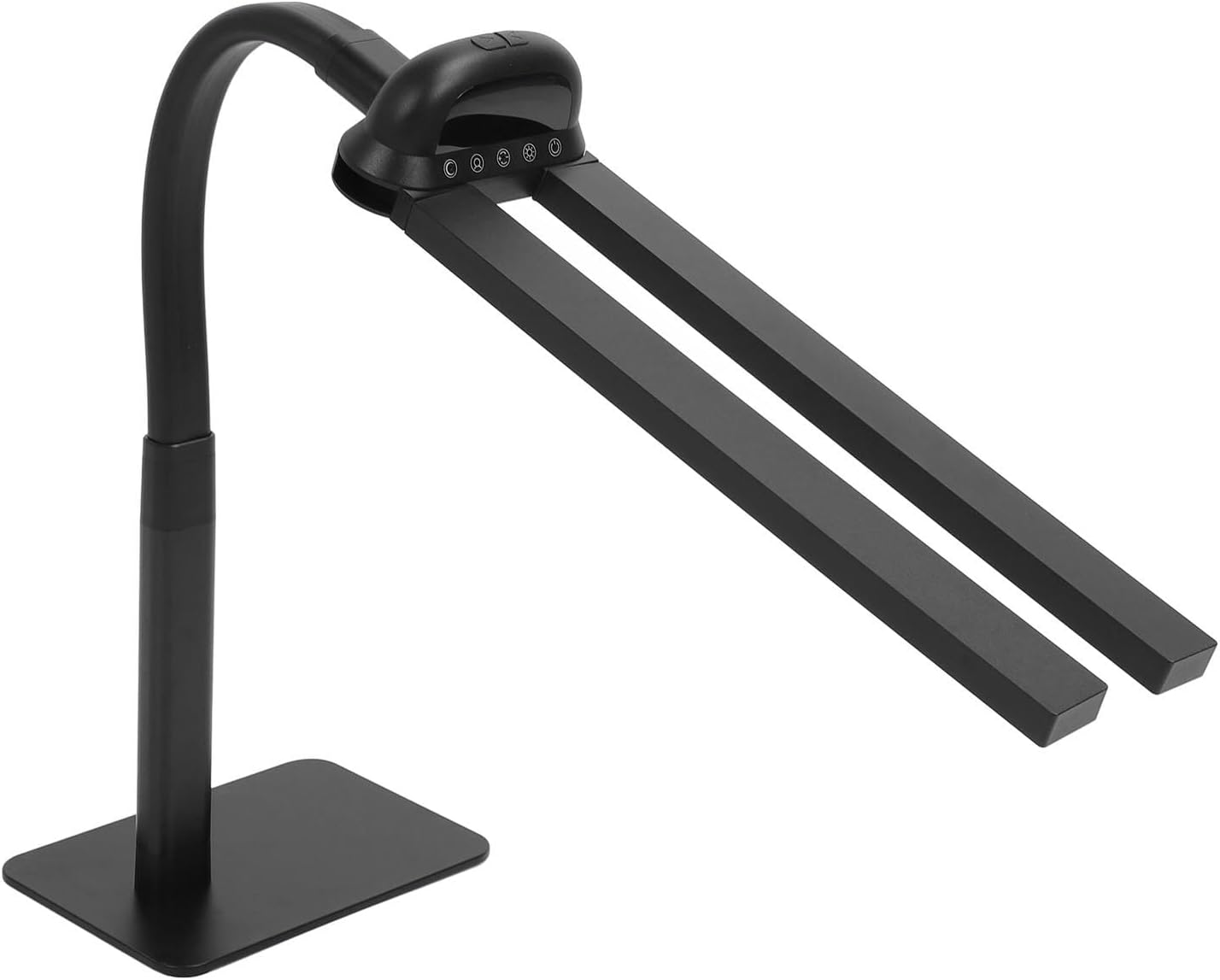 Yoidesu LED Architect Desk Lamp with Base, 12W 2000LM Bright Led Desk Light with Remote Swing Arm, 35.4 Inch Adjustable Light Bar with Clock & 5 Color Mode (US Plug)