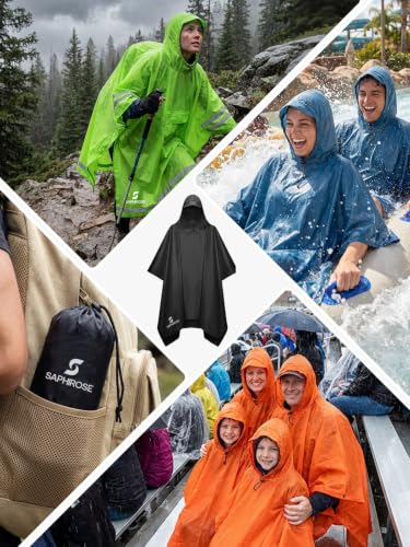 SaphiRose Hooded Rain Poncho