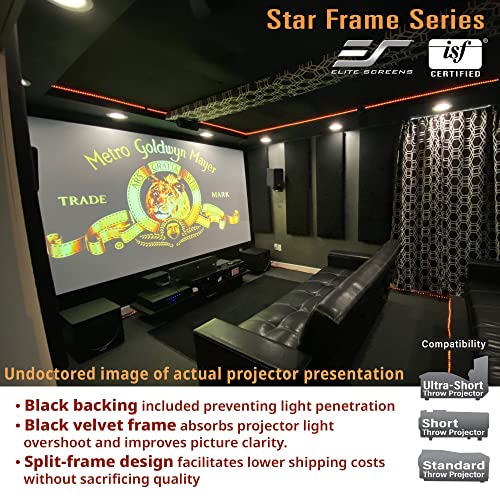 Image of Elite Screens Sable Frame B2, 120-inch 16:9, Fixed Frame 4K Ultra HD Home Theater Projection Projector Screen Kit, SB120WH2