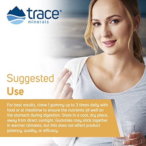 Trace Minerals | Concentrace Chewable Gummies Full Spectrum | Provide Potent Energy, Metabolic & Mood Support | Healthy Joints Bones And Teeth | Natural Pineapple | 90 Ct #TOP4