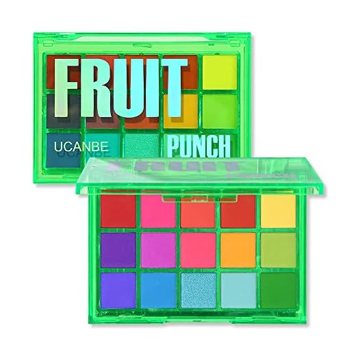 UCANBE Colorful 15 Shades Eyeshadow Makeup Palette,Shimmer Matte Metallic High Pigmented Neutral Bold Waterproof Eyes Shadow, Creamy Blendable Make Up Pallet Set (Fruit Punch)