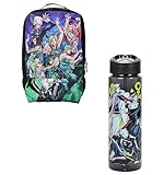 Bioworld JoJo's Bizarre Adventure Character 19' Backpack and 24 Oz. Plastic Water Bottle Set