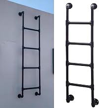 Escalera de escape para ventana de autocaravana, estilo industrial, color negro, 1 m y 2,3 m