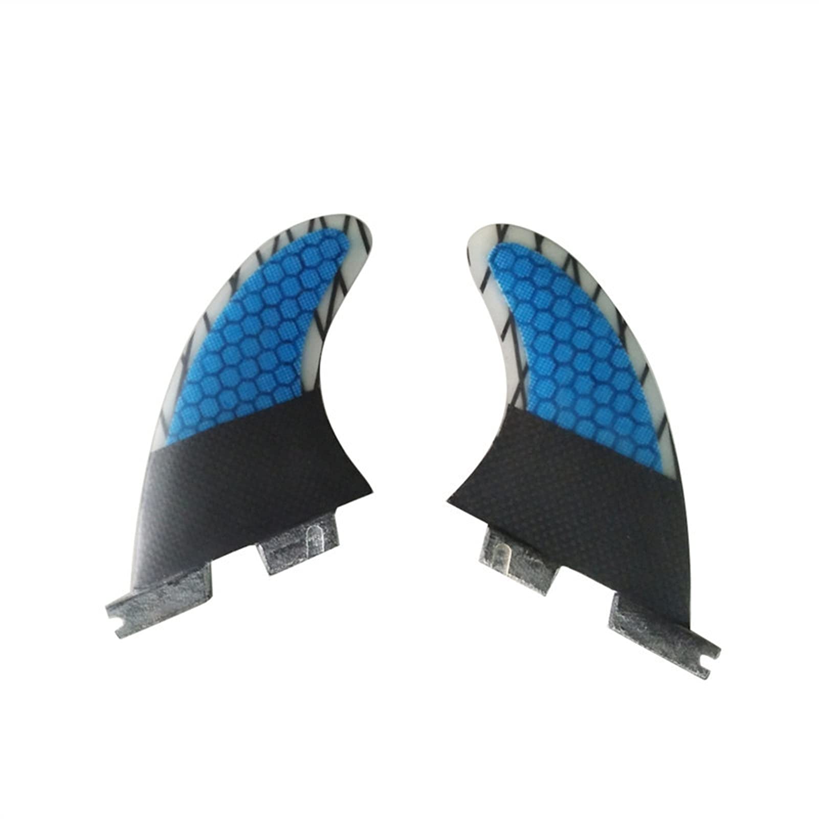 Surfboard Tail Thruster 2Pcs Surfing Fin Honeycomb Carbon Fiber Surfing Rudder Surfing Propeller Paddle Board Accessories for Surfboard Modification (Color : Blue, Size : K2.1(Rear fin))
