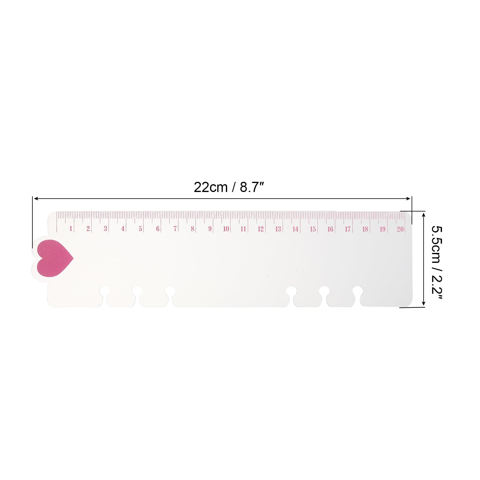 PATIKIL 8.7"x2.2" Bookmark Ruler, 10 Pack Snap-in Ruler Page Marker Book Mark Measuring Tools for 6-Hole Binder Notebook - Image 2