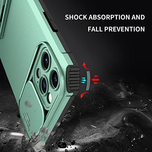 Funda para iPhone 12 Pro YOUULAR robusta con acabado militar y soporte 3D 4
