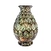 Heather Ann Creations Peacock Foiled & Lacquered Ceramic Pattern Stamped Vase, Turquoise/Copper/Bronze