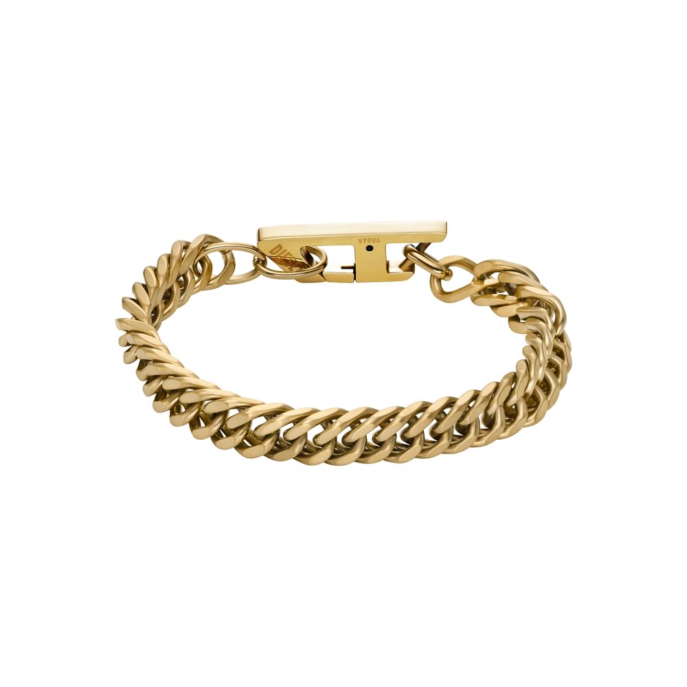 Diesel Bracciale in acciaio inossidabile da uomo con chiusura a D