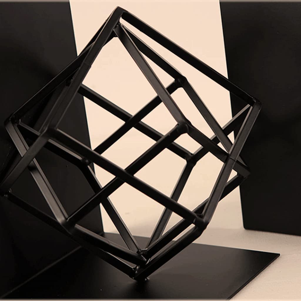 Buchstütze Buchstützen Buchstützen Art Deco Buchstütze Retro Persönlichkeit Buchstütze rutschfeste Buchstützen aus Metall Modernes Zuhause Einfach Praktisch Klassisch Schwarz Bücherhalter
