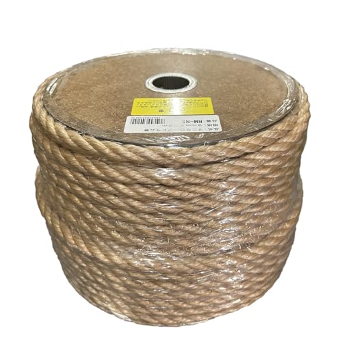 ユタカメイク 麻ロープ 9mm×70m 3ッ打 ドラム巻 26RM-N5 長尺 業務用 巻き取り 天然繊維 結束 作業用 農園芸