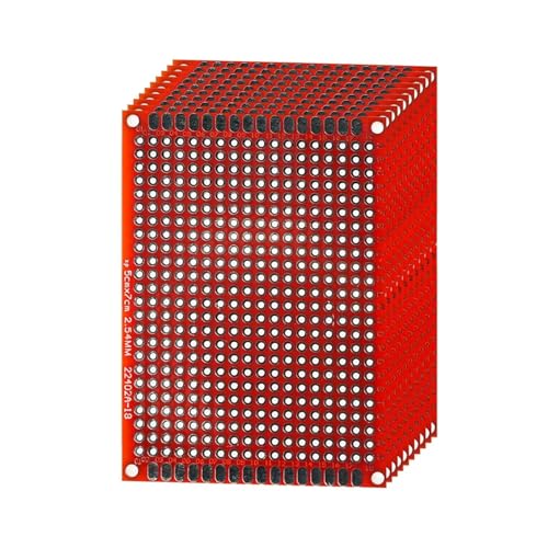 Placa Prototipo Roja de Doble Cara PCB 5x7 cm para Proyectos de Electrónica Universal 5