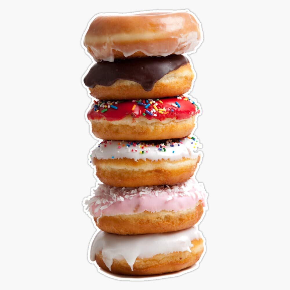 MAGNET Donuts Magnet Bumper Sticker Car Magnet Flexible Reuseable Magnetic Vinyl 5"