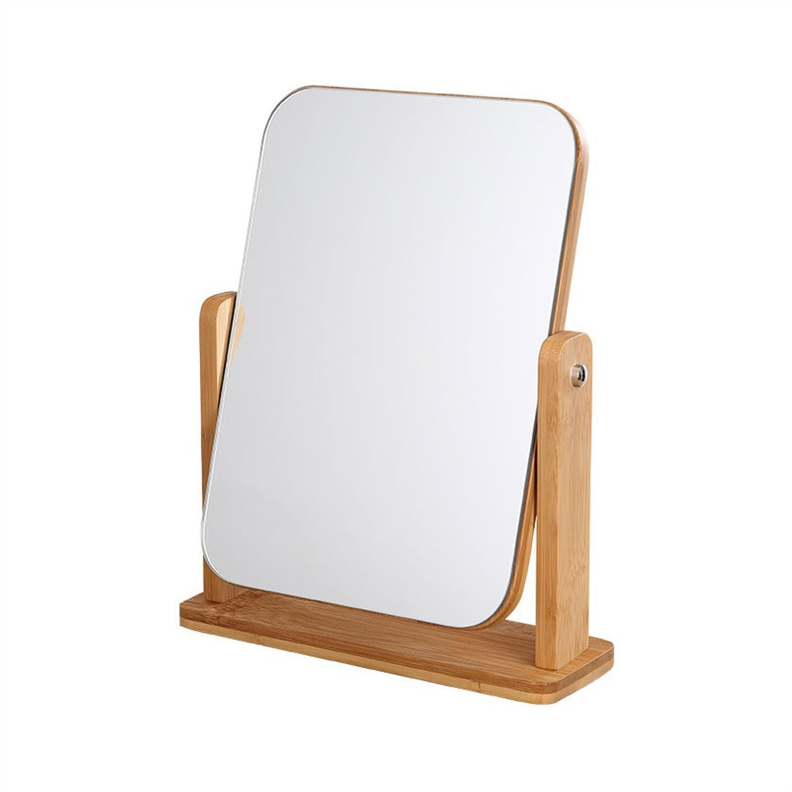 KFGISD, European Mirror Simple Wooden Vanity Mirror Beauty Salon Skin Care Mirror Tabletop Cosmetic Mirror,Tabletop Mirror(Large)