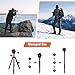 Fluid Head Tripod, GEEKOTO Video Tripod Lightweight Carbon Fiber Tripod 79 inch