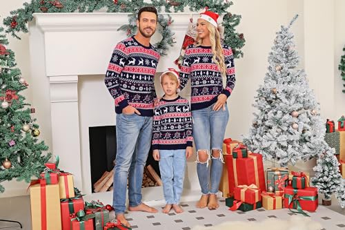 Totatuit Matching Family Reindeer Fair Isle Christmas Sweater - Image 2
