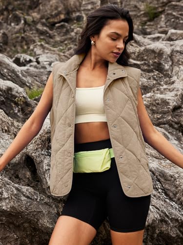 SENSERISE Womens Puffer Vest Quilted Vests Oversized Lightweight Outerwear Puffy Padded Jacket Winter Fall Outfits2