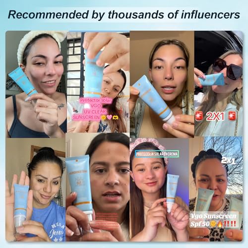 Image of VGO Mineral Sunscreen for Face, Reef Safe Sunscreen, Oil-Free Face Moisturizer with SPF 50, Broad-Spectrum UVA /UVB Protection, Lightweight, Non-Comedogenic, Travel Size (1 pack)