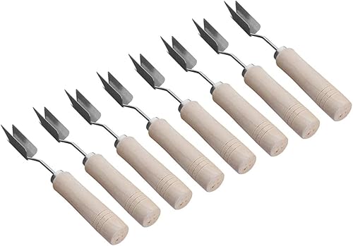 Cortador de piña de acero inoxidable, removedor de ojos de piña, tenedor de piña, pelador de piña, 7 ud