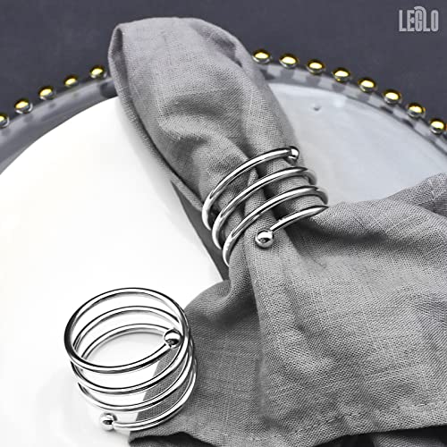 8Pcs Napkin Ring Kitchen Table Set - Silverware Napkin Rings For Table Setting Kitchen Table Thanksgiving Napkin Rings - Napkin Holder Kitchen Set Dining Table For Wedding Dinner Table Decor Simple #TOP5