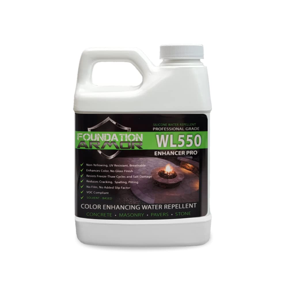 Armor WL550 Deep Penetrating Solvent-Based Matte Wet Look 16 OZ Sample Concrete Sealer - Professional Grade Long Lasting Matte Wet Look Sealer for