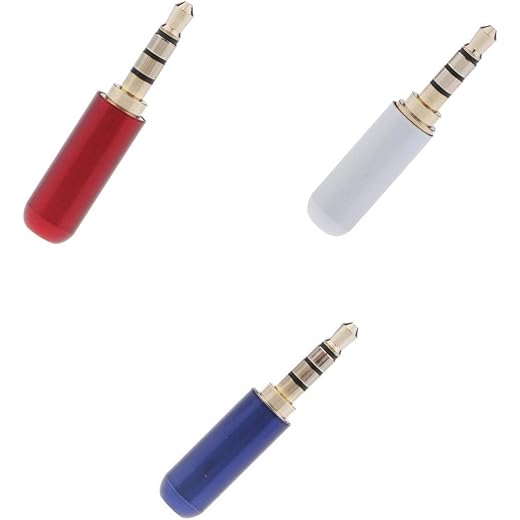bnf 35mm 1/8 TRRS 4 Pole Male Plug A/V Solder Connector 3
