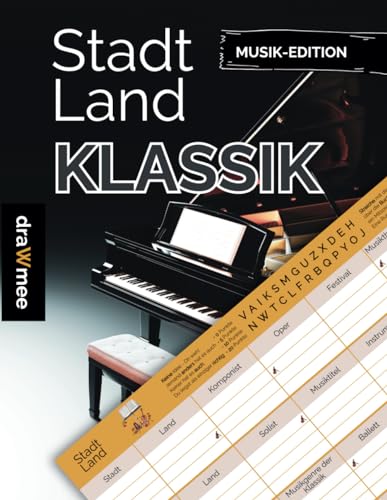 Stadt Land Klassik: Quiz Geschenk für Freunde von klassischer Musik, Oper...
