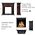R.W.FLAME 43” Electric Fireplace Mantel Wooden Surround Firebox,TV Stand with Freestanding Electric Fireplace, Remote Control, Adjustable Led Flame, 750W/1500w Brown