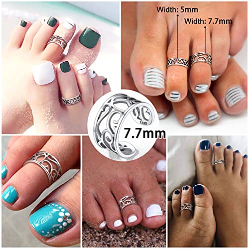 Band Rings Women Plain Silver 8Mm Width Bands Toe Rings Old-School Celtic Knot Wedding Finger Bands #TOP3