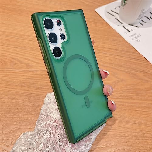Coque Samsung Galaxy S23 Plus housse armure antichoc verte aimantée