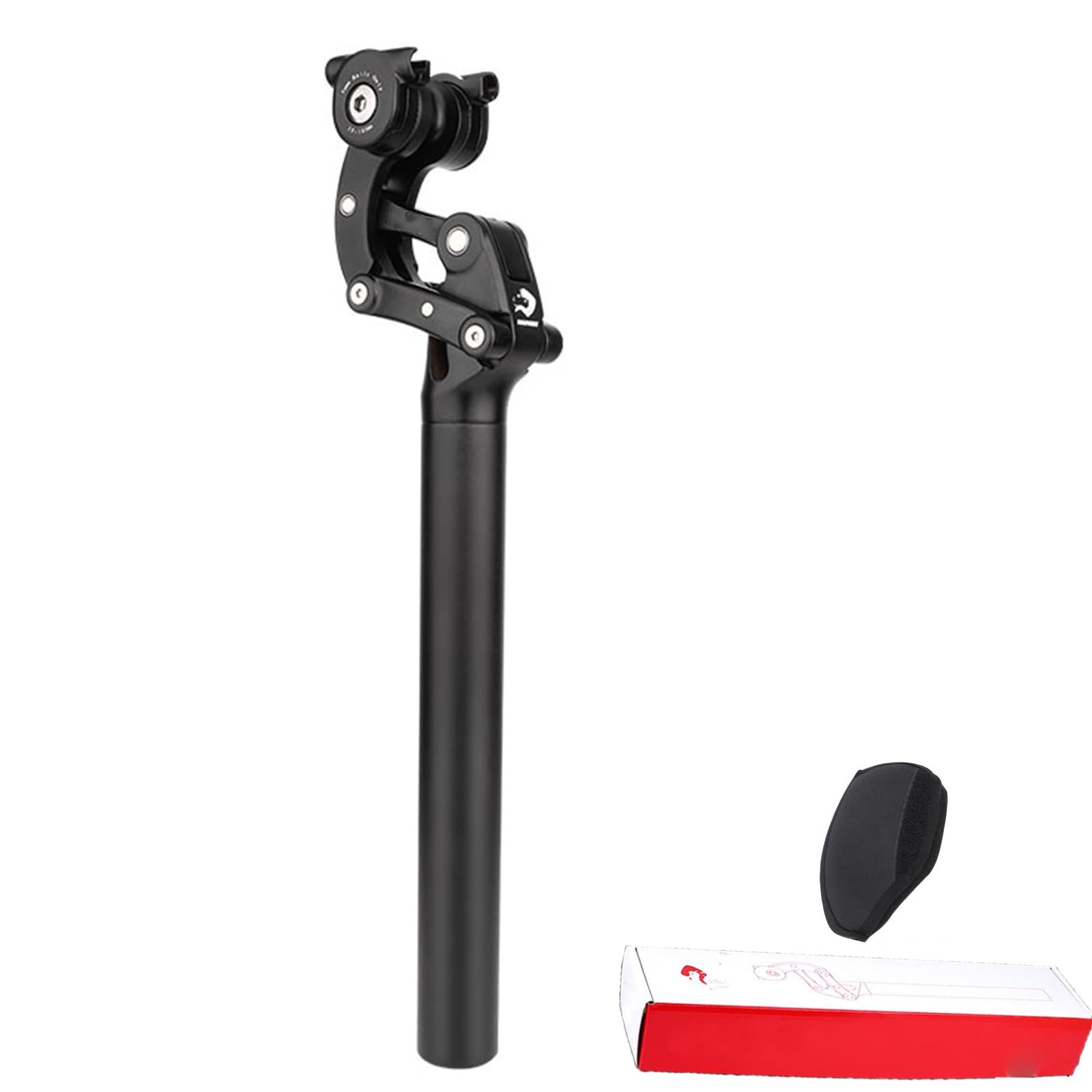 Gefederte Sattelstütze, 27,2/30,9/31,6 x 365 mm Fahrradsattelstütze, stoßfeste gefederte Sattelstütze aus Aluminiumlegierung für die meisten Fahrräder und Citybikes (31,6 mm)
