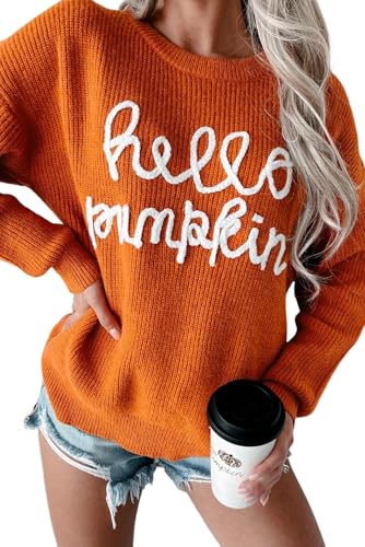 MARZXIN Women 2025 Holiday Graphic Sweater Casual Pullover Tops Merry Christmas Santa Tree Sweaters